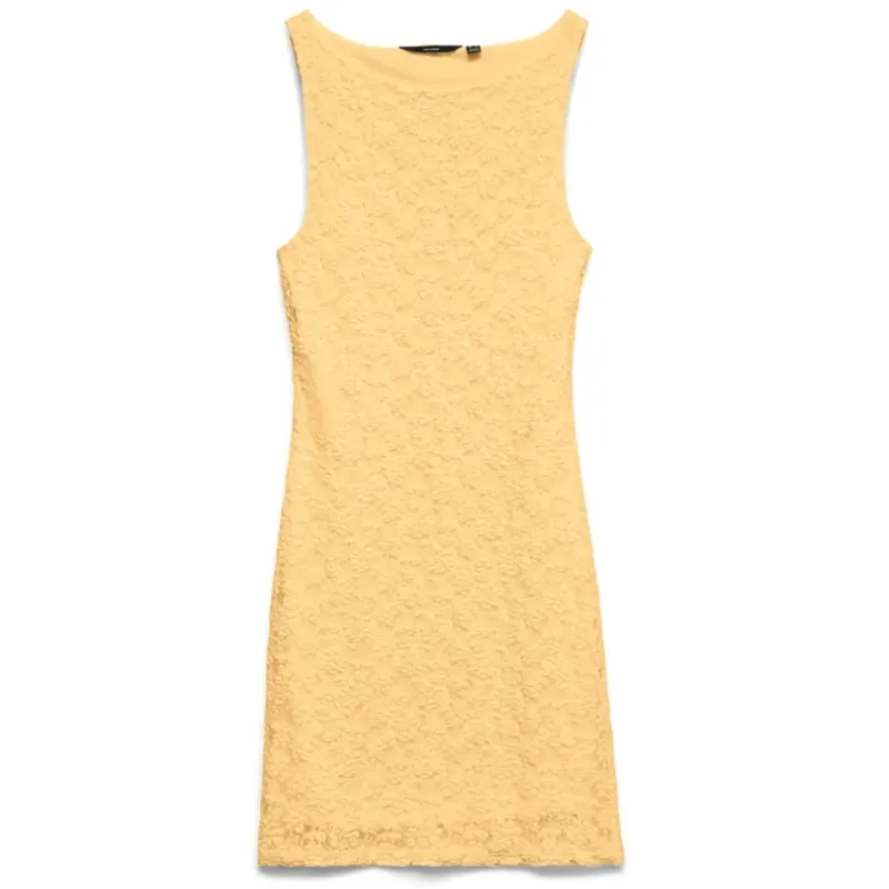 VERO MODA dame kjole VMDOLLY - Golden haze