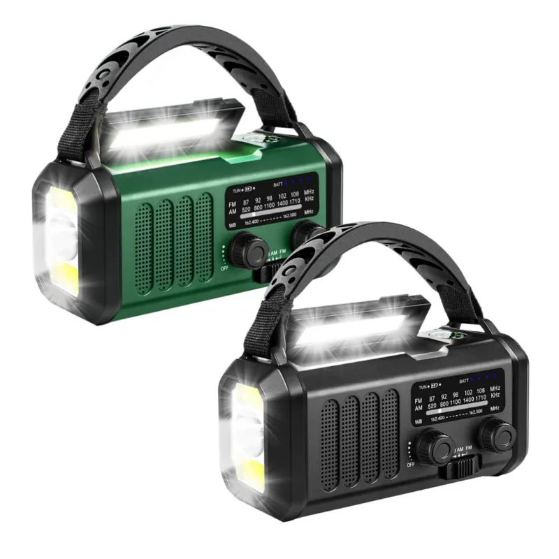 Nødradio FM Pro 20.000mAh - Håndsving - Solcelle