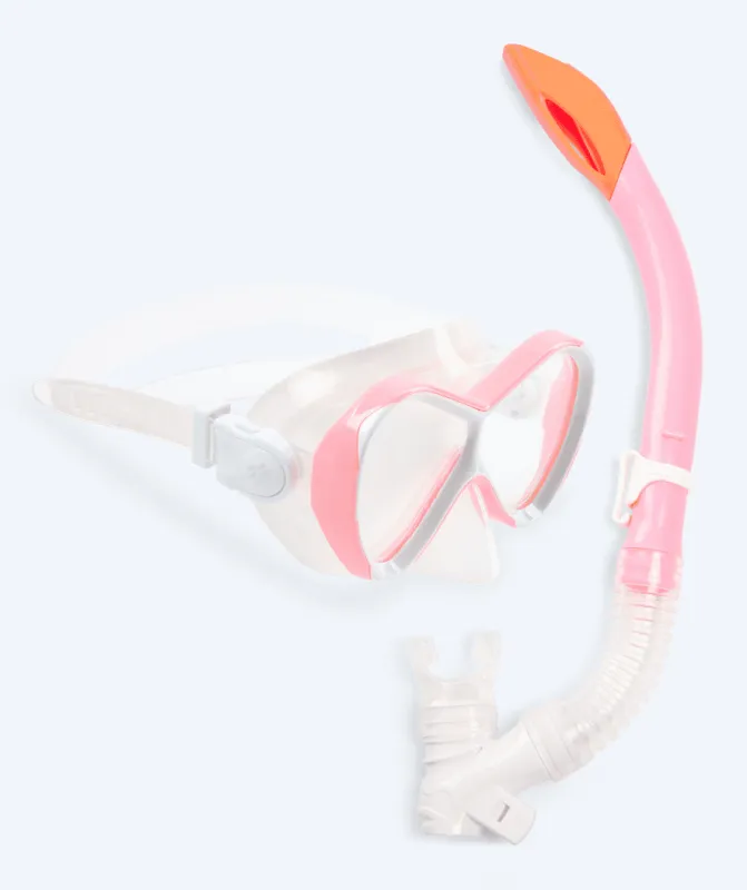 Watery Combo snorkelsæt til børn - Triton Semi-dry - Lyserød - Snorkelsæt til børn (4-16 år)