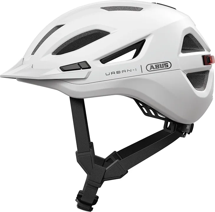 Abus Hjelm Urban-I 4.0 ACE m. LED - Polar White