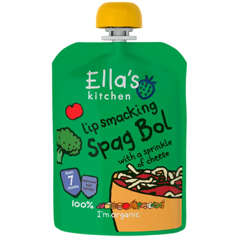 Ellas Kitchen Babymos Spaghetti Bolognese Ø 7 Mdr (130 gr)