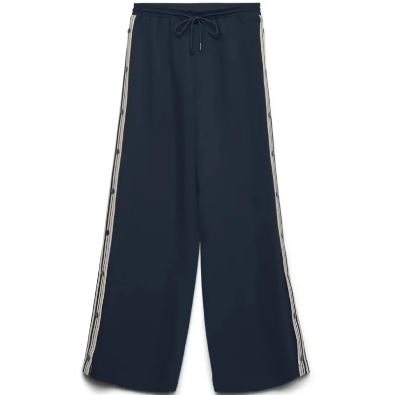 VERO MODA DAME BUKSER VMSOMYA - Navy Blazer Birch Tape