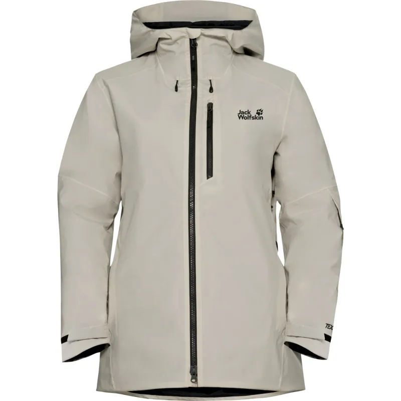 Jack Wolfskin Flowline 3in1, skijakke, dame, beige