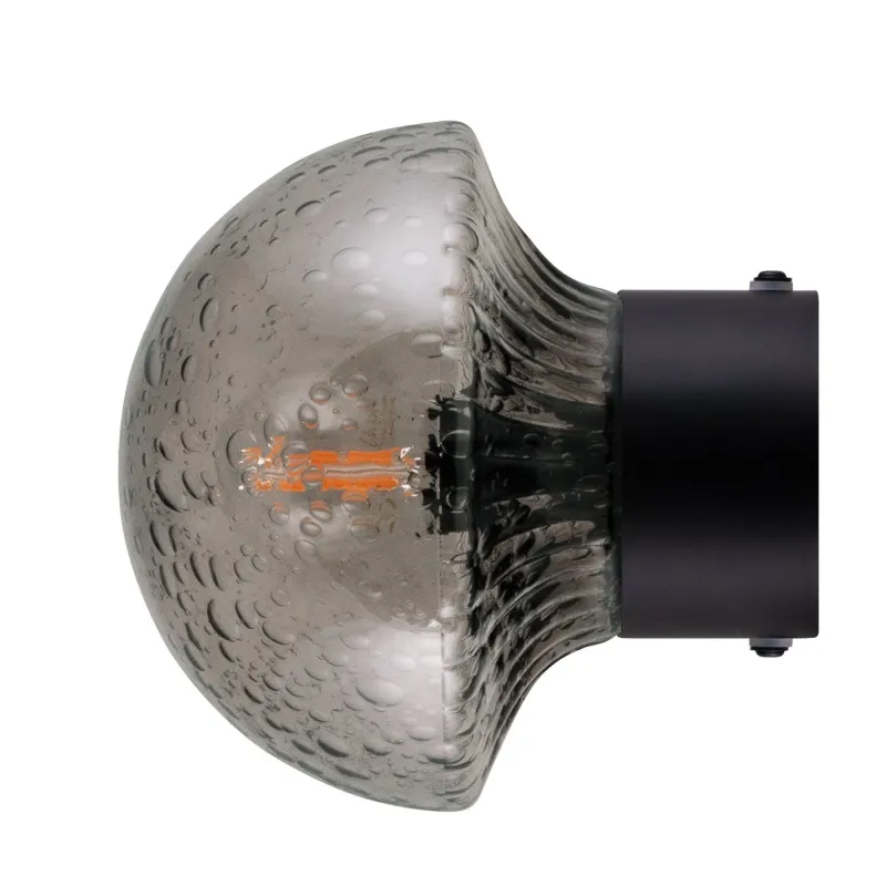 Globen lighting Fungo 16 væglampe, røgfarvet/sort