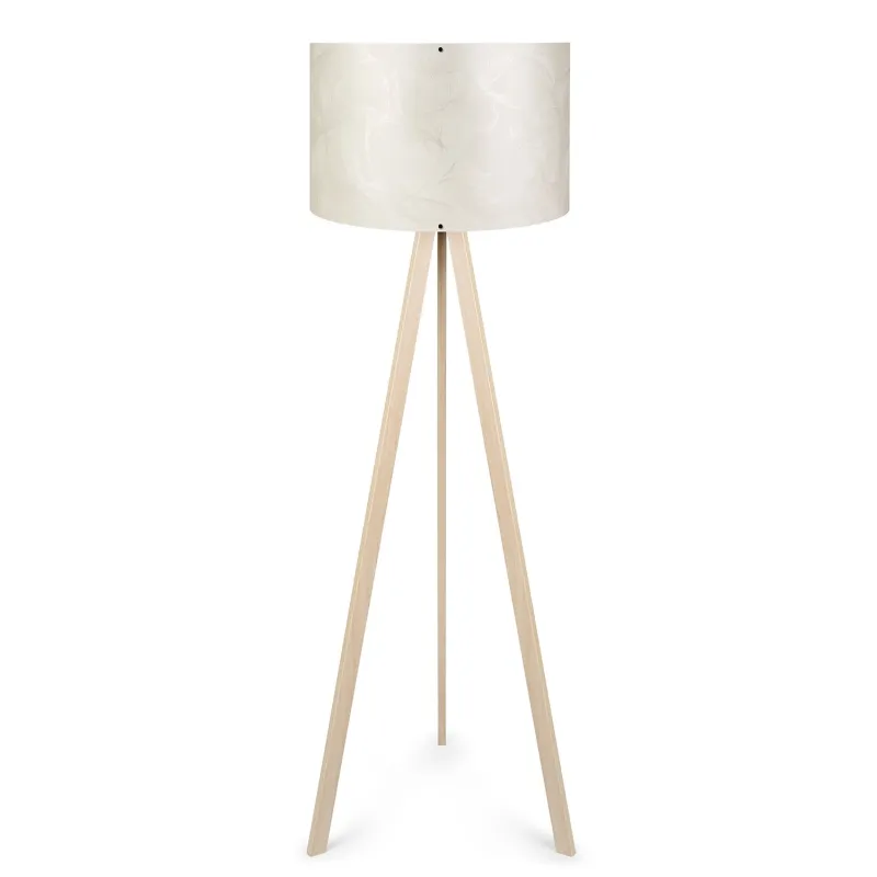NORDVÄRK AYD-1806 gulvlampe - beige pvc-stof og beige MDF