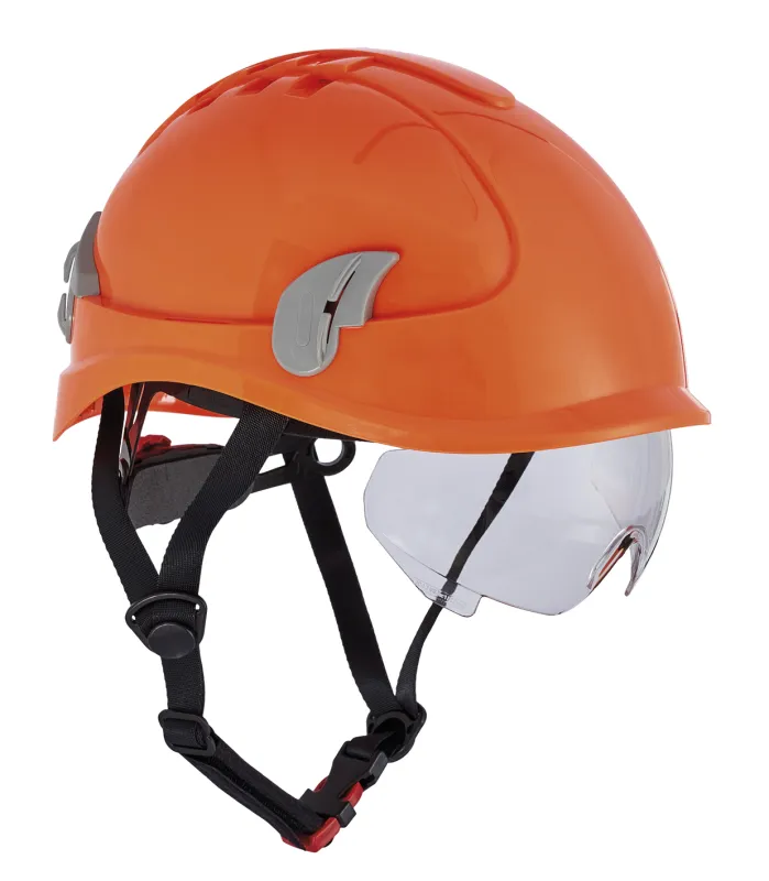 Sikkerhedshjelm Alpinworker ventileret med brille, Hi-viz Orange