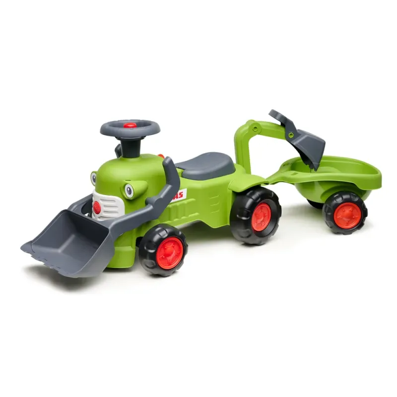 Falk - Claas Vintage Traktor med rat, horn, og tilbehør
