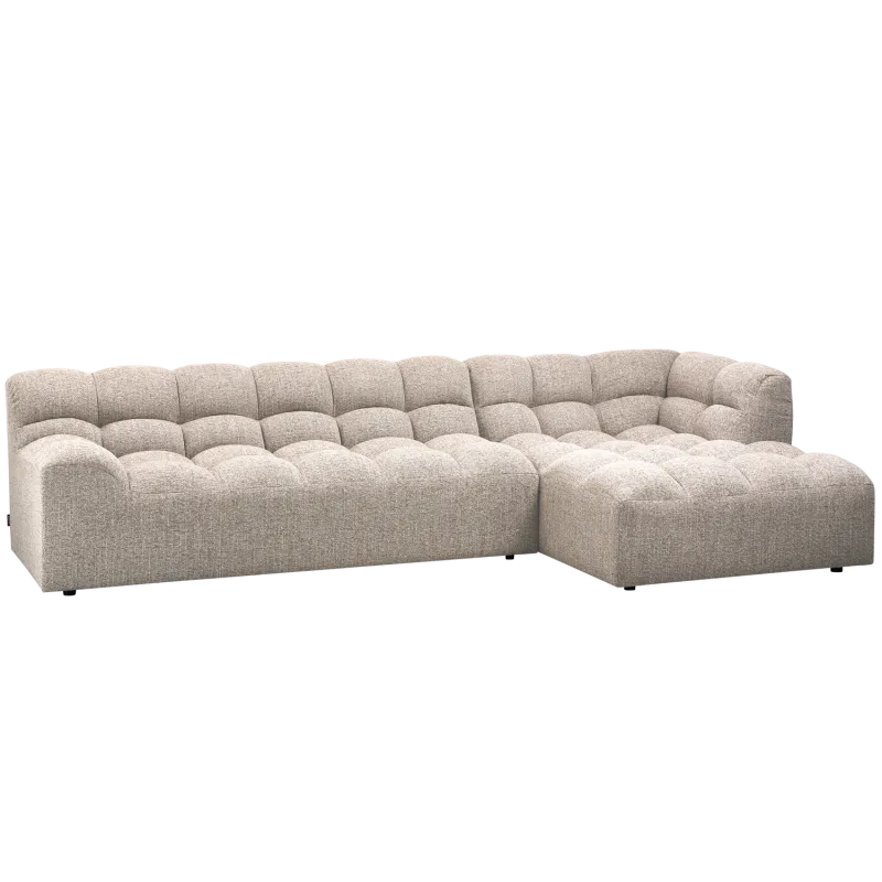 WOOOD Allure sofa, m. højre chaiselong - natur melange vævet stof