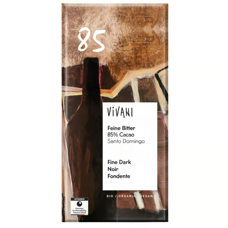 Vivani Mørk Chokolade 85% Ø (80 gr)