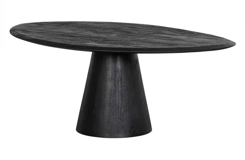 WOOOD Posture sofabord, organisk - sort mangotræ (Ø120)