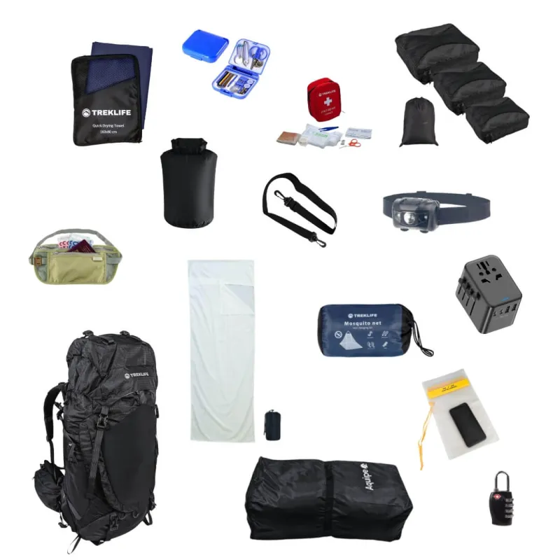 Essentials-pakke til backpacking