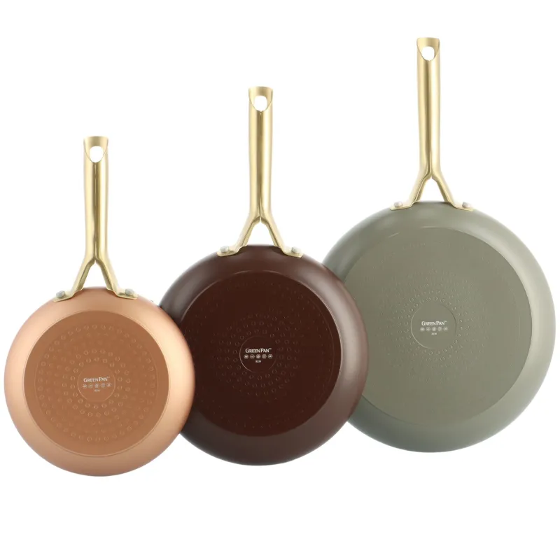 Greenpan Shades stegepandesæt 3 dele, copper/chocolate brown/quartz grey
