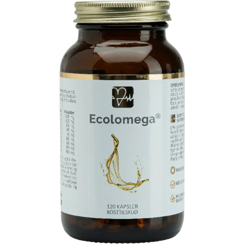 Ecolomega Fiskeolie (120 kap)