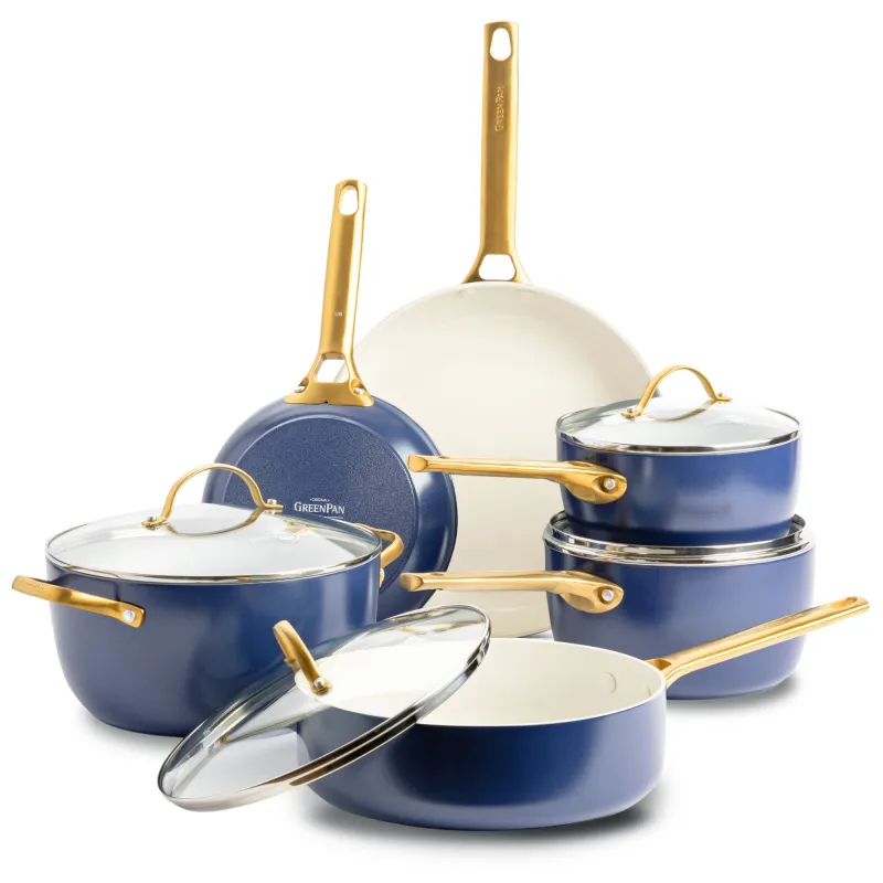 Greenpan Padova gryde- og pandesæt 6 dele, oxford blue