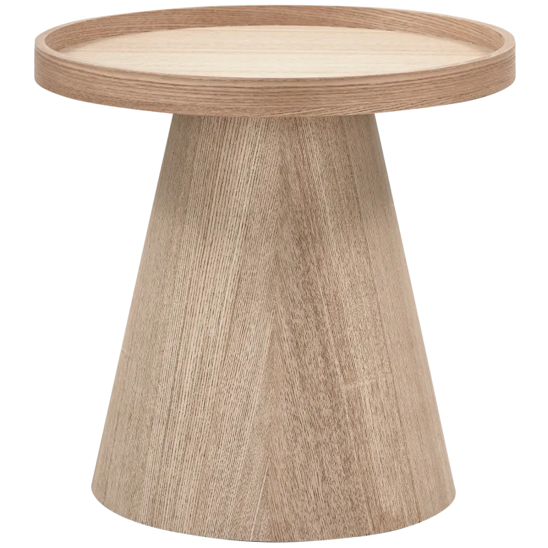 WOOOD Maud sidebord, rund, konisk - natur MDF (Ø39)