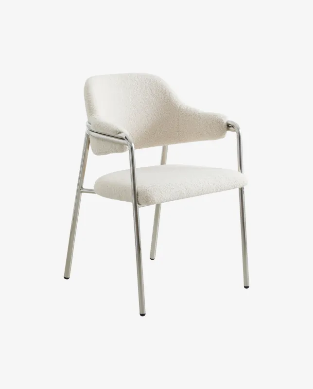 Nordal - ALBERT stol  -  råhvid  -  B56 × D59 × H84 cm