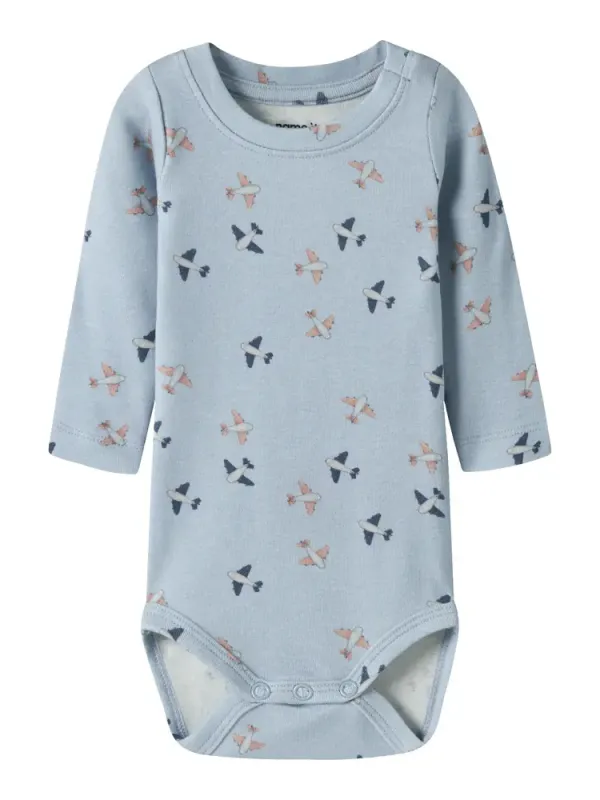 Hop Langærmet Body - Blue fog - 62
