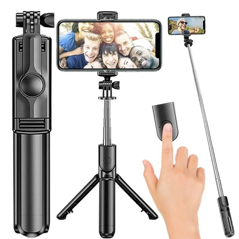 Selfiestang/tripod med fjernbetjening