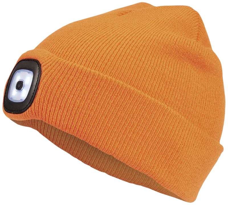 Strikhue m/LED pandelampe, one-size, hi-vis orange