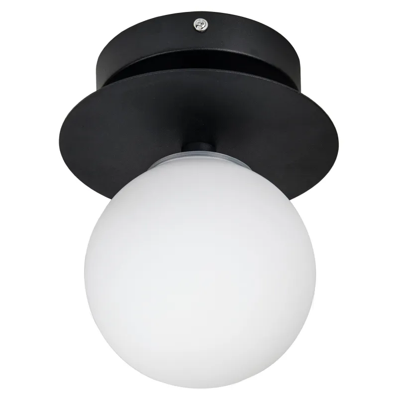 Globen lighting Væglampe / loftslampe Art Deco 24 cm, hvid/sort