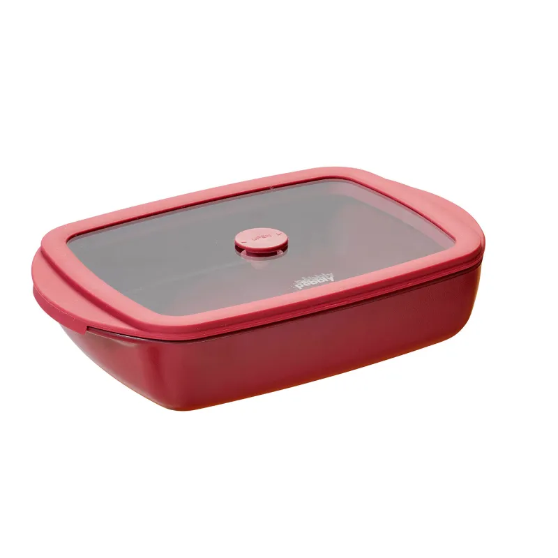 Pebbly Ovnfast form 0,8 liter rektangulær, cherrywood