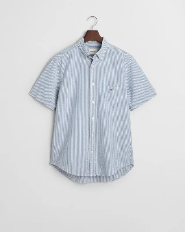 REG SEERSUCKER STRIPE SS SHIRT