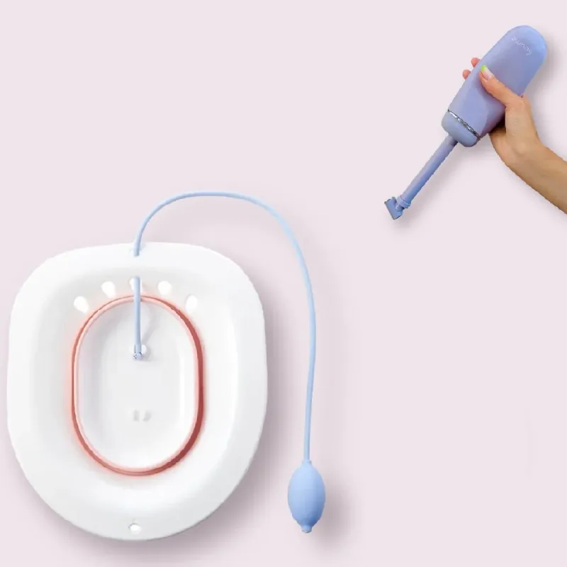 Buump skylleflaske & sitz bath sæt  -  intimhygiejne efter fødsel (lilla) - Buump - Intimate care - Buump