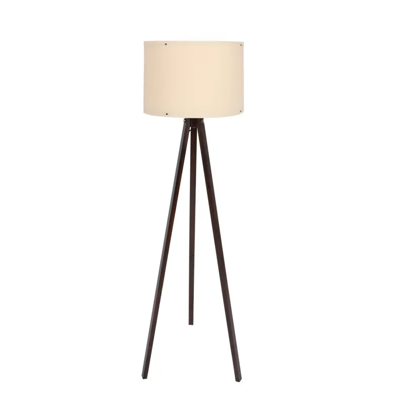 NORDVÄRK 101 gulvlampe - polypropylen og brun MDF