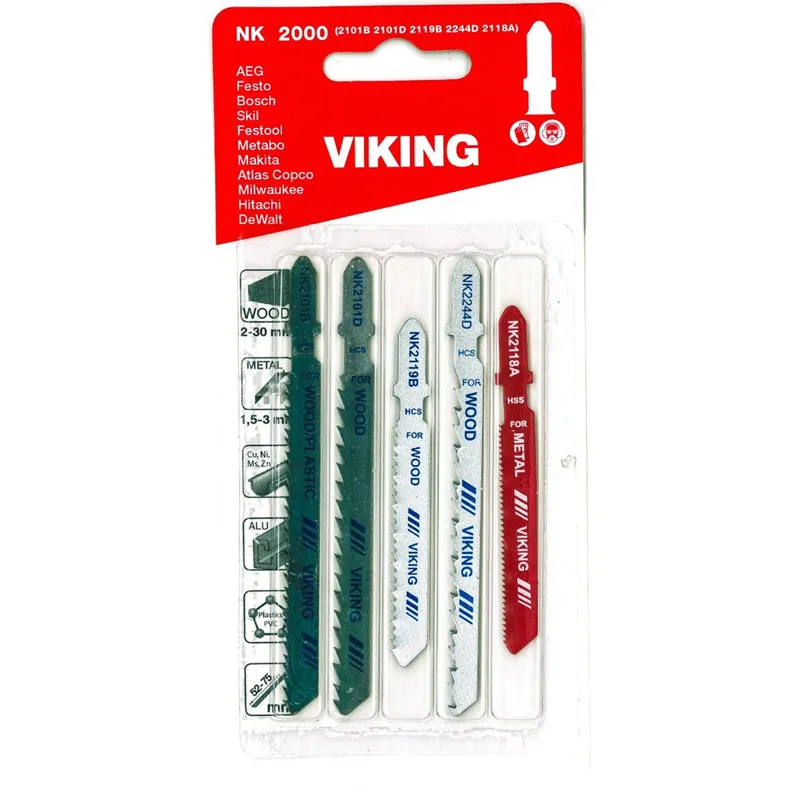 Viking stiksavklinge NK 2000 à 5 stk forskellige stiksavklinger