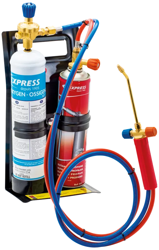 Express svejsesæt m/flasker, slange og brænder
