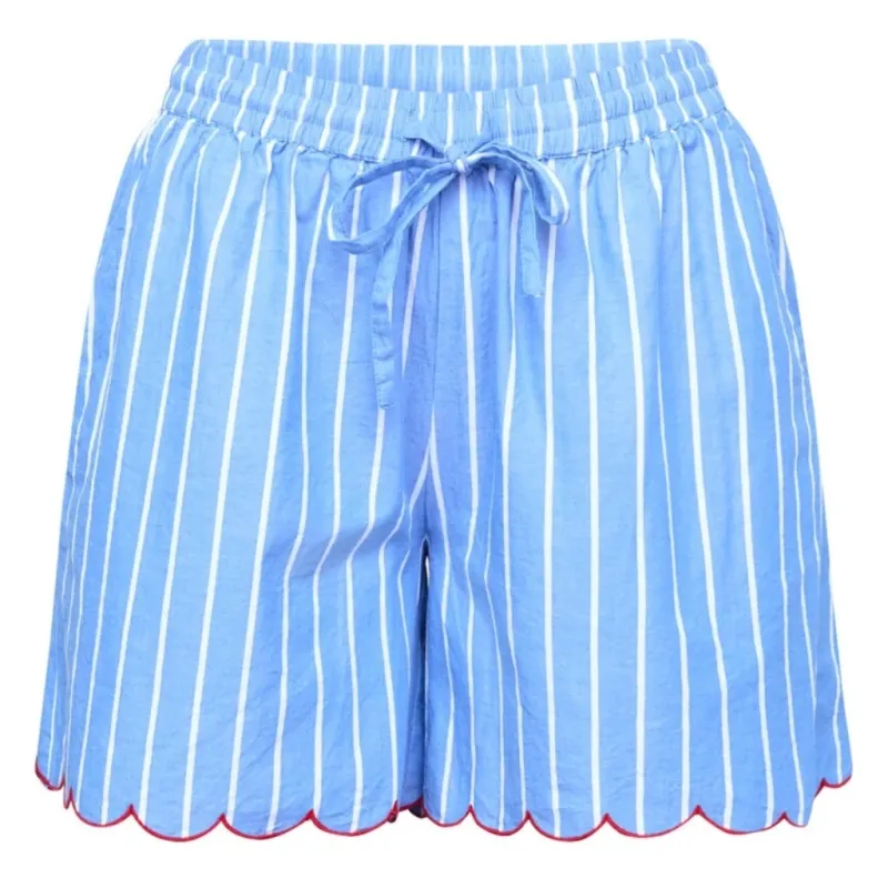 SISTERS POINT dame shorts ELLA - Blue Stripes