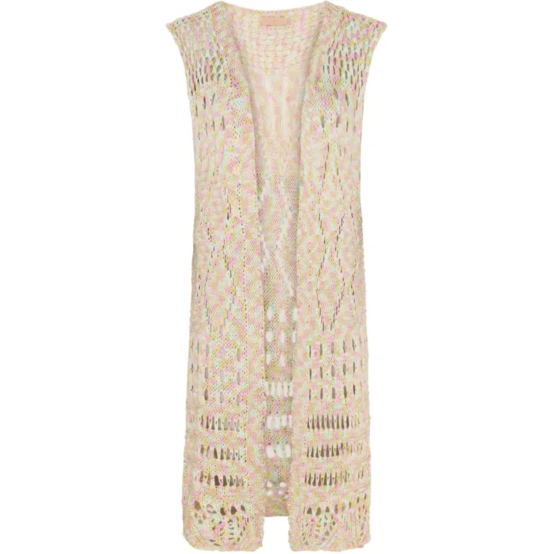 Marta Du Chateau dame vest 477 - Multi Rose