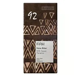 Vivani Ekstra Mørk Chokolade 92% Kakao Ø (80 g)