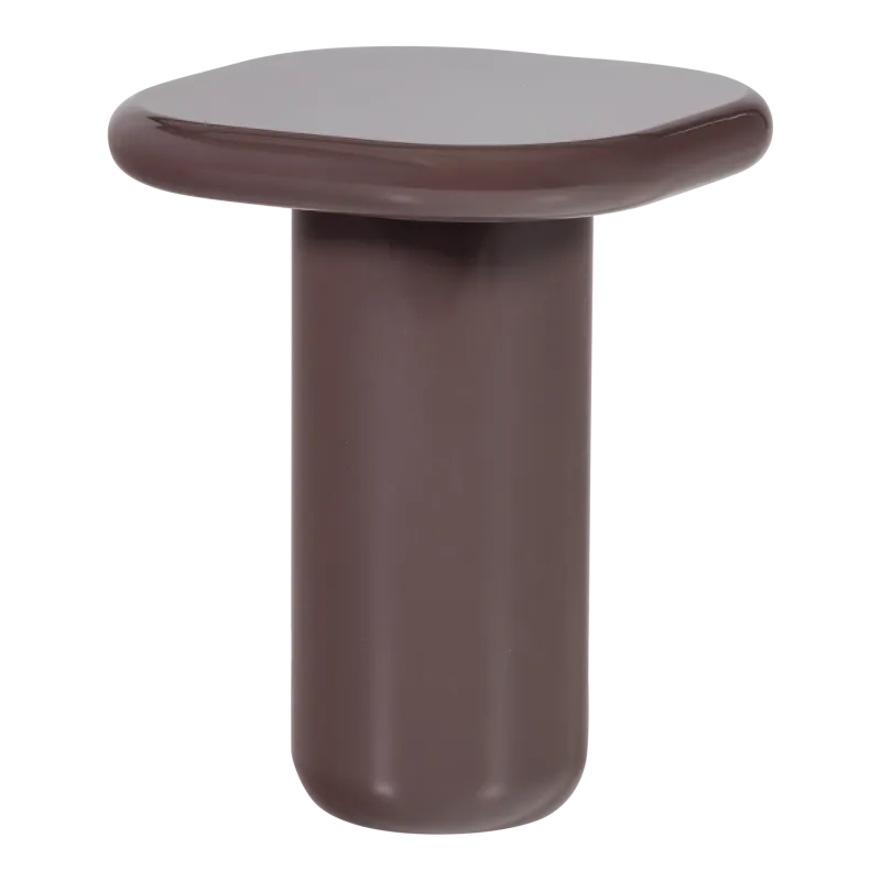 WOOOD Zava sidebord, kvadratisk - mørkebrun højglans MDF (50x50)