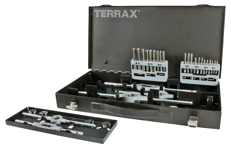 Gev.værktøjssæt Terrax 45del.M3-12