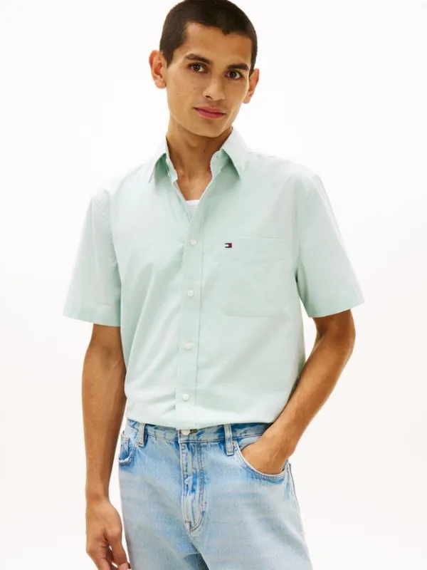 LIGHT OXFORD SOLID SS BD SHIRT