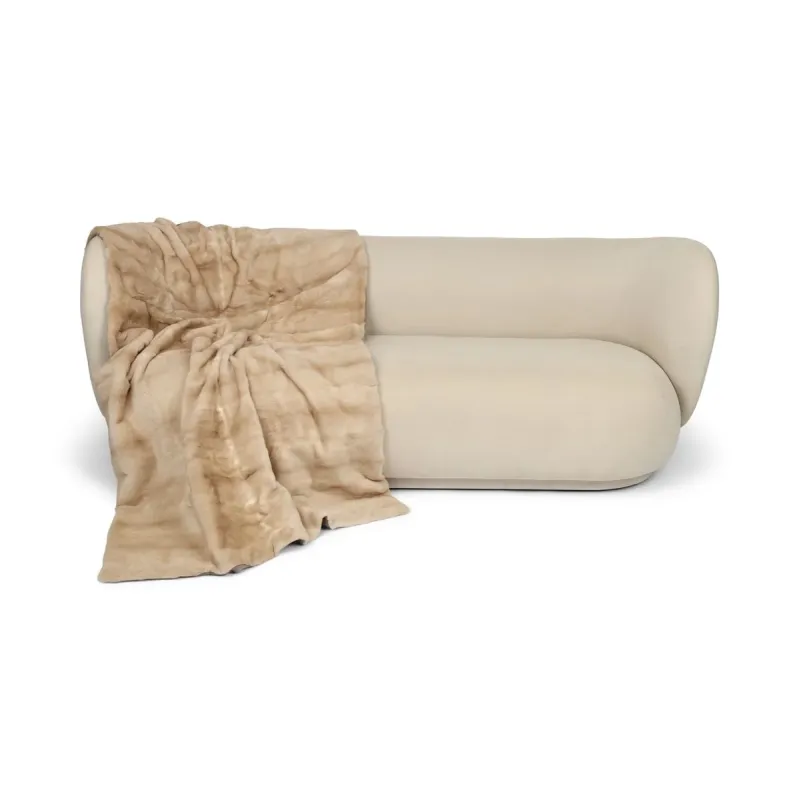 Minkplaid | Bagside af kashmir | Palomino | 108x172 cm