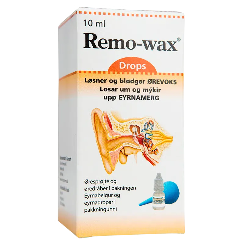 Remo-wax Øredråber Med Øresprøjte (10 ml)