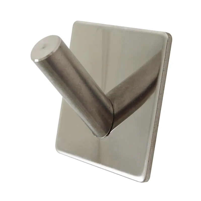 HOME It® selvklæbende enkelt krog i rustfrit stål 4 x 4 cm spejlblank