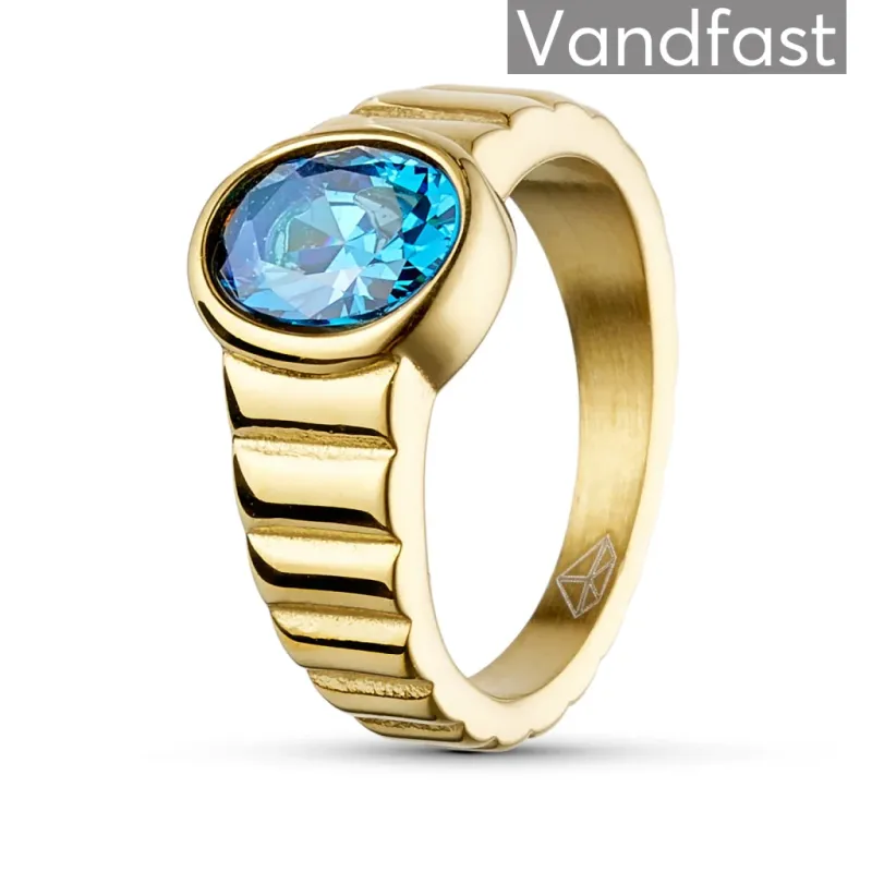 ANNEBRAUNER Imperial Sapphire Ring 18K Guldbelagt