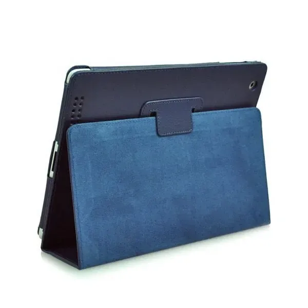 Lædertaske /-holder til iPad Air 2 & iPad Pro 9,7”. Mørkeblå.