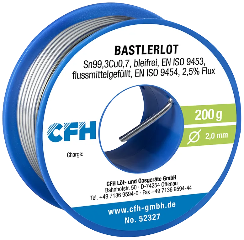 Loddetin CFH BL327 Sn99,3Cu0,7 blyfri ø2,0mm 200g