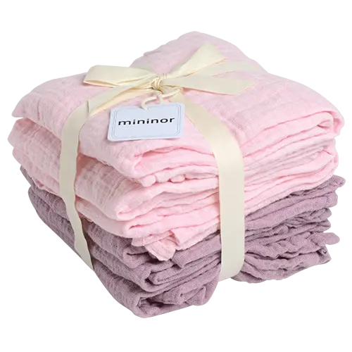 Mininor Økologisk Stofble Rosa/lilla (6 stk)