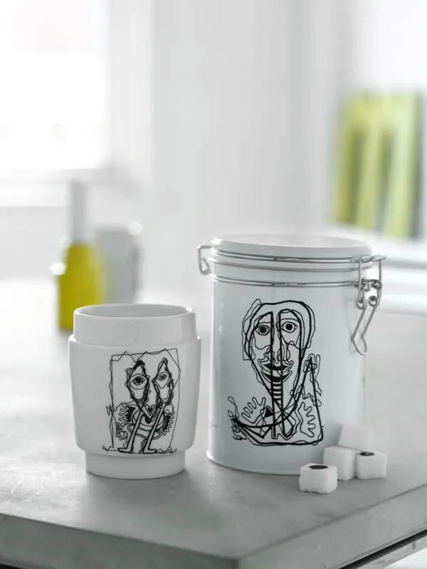 Kunstkop Hvid/sort