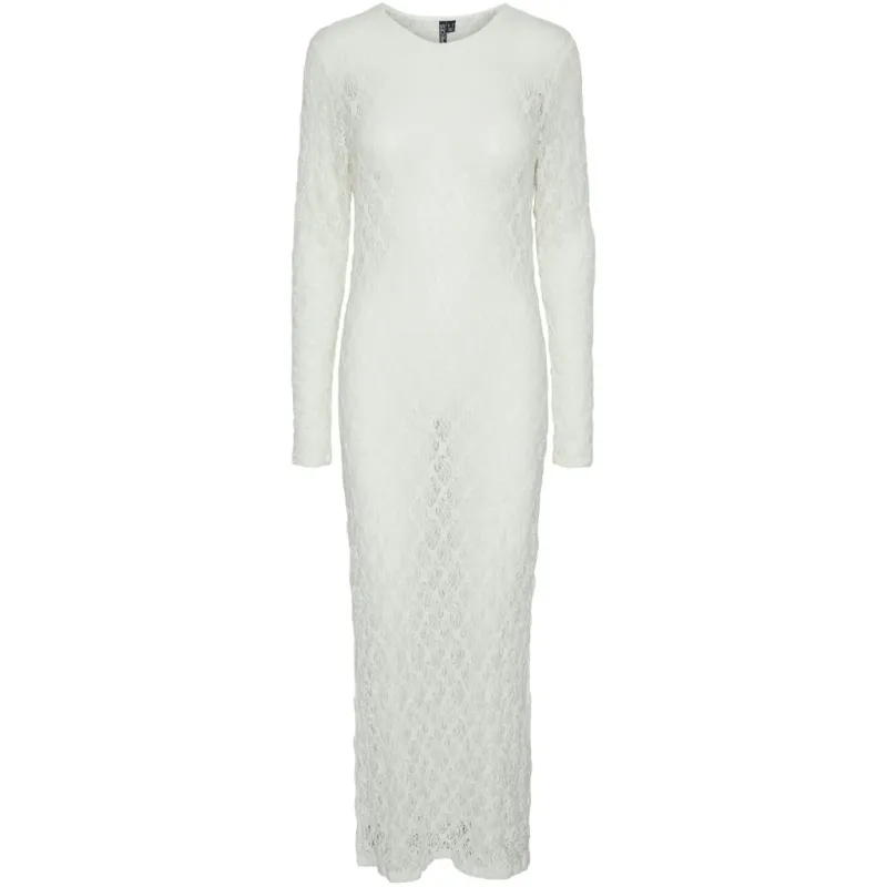 PIECES X DITTE ESTRUP X CILLE FJORD PCGAYA LACE DRESS - Cloud Dancer