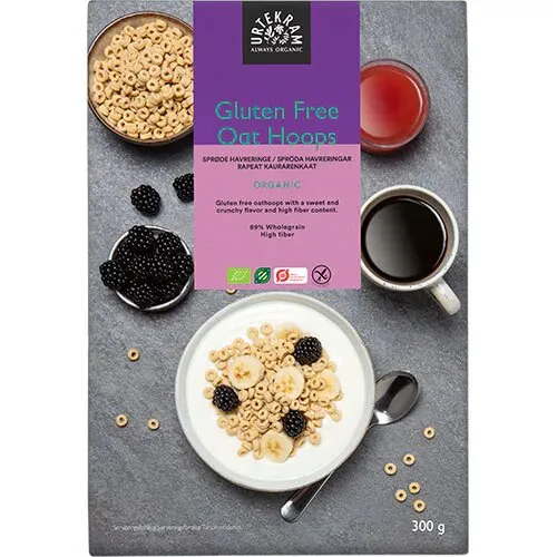 Oat Hoops glutenfri Øko. - 300 gram