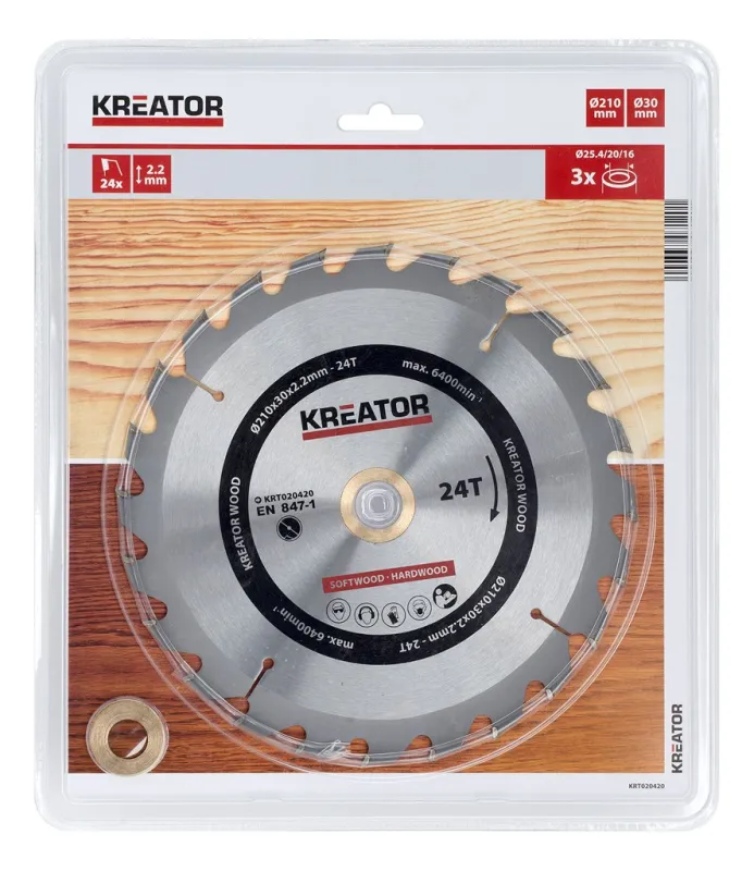 Rundsavsklinge 210 mm - 24 HM tænder
