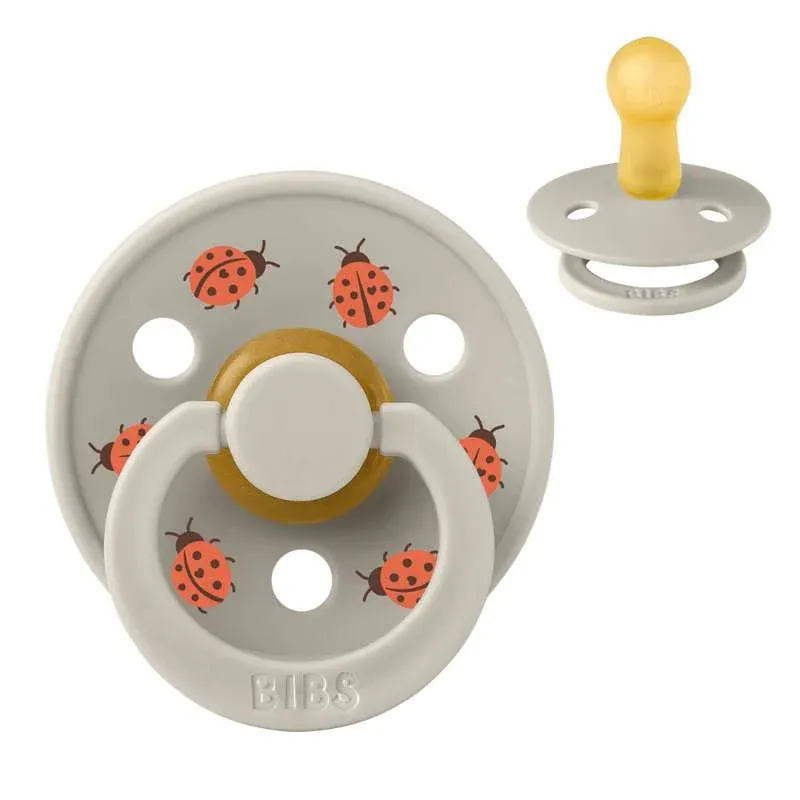 BIBS Rund Colour Sut - Str. 2 - Naturgummi - Ladybug Studio - Sand