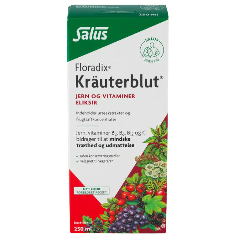 Floradix Kraüterblut Jern og vitaminer (250 ml)