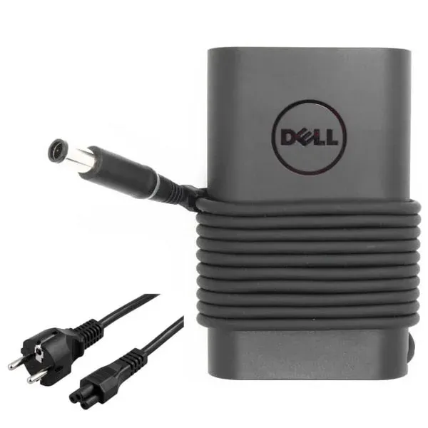 Original Dell oplader. 90W - 19.5V/4.62A (7.4x5.0). Rund model.